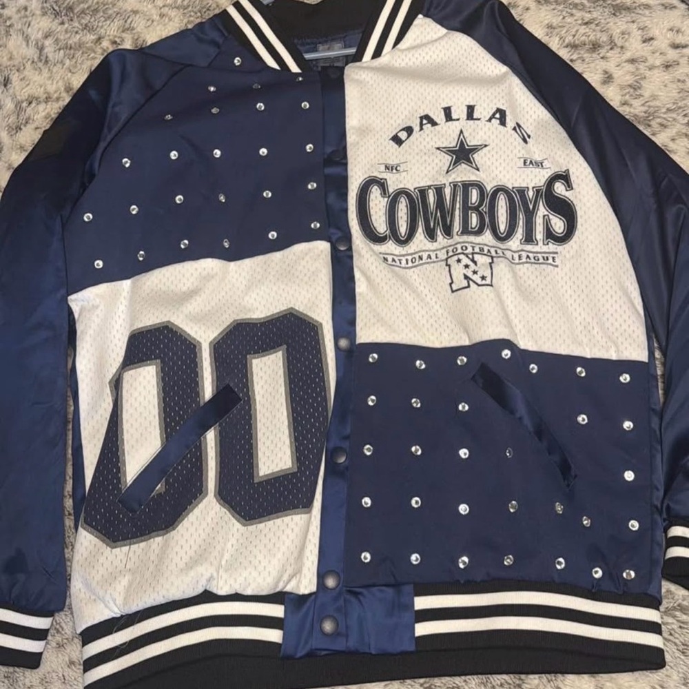 Dallas Cowboys Blue and White Jacket -game day couture